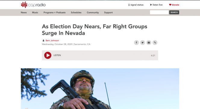 Cap Radio.com Headline, and an image of a man in military uniform.