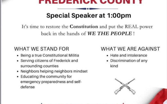 A poster for a militia in Frederick County