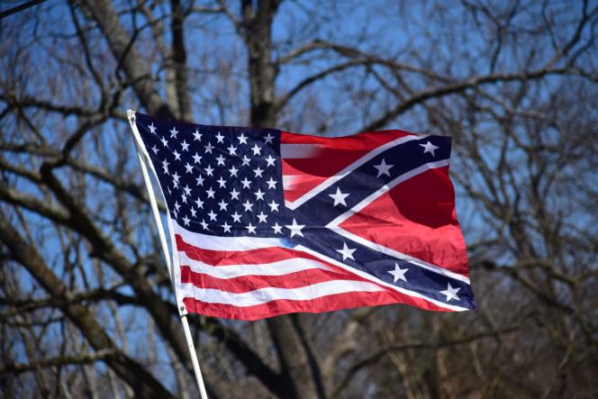 A part american, part confederate flag