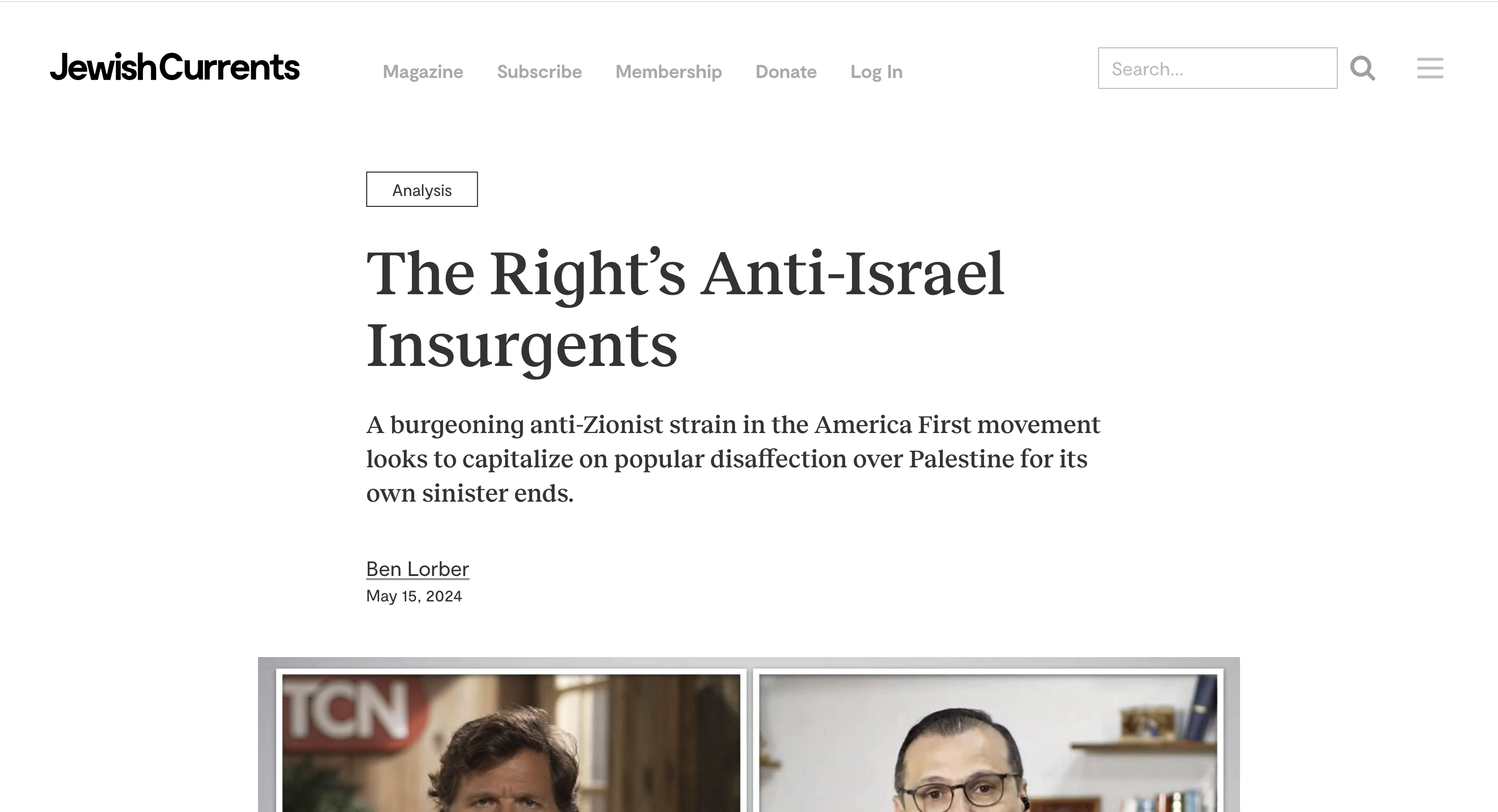 Screenshot of Jewish Currents