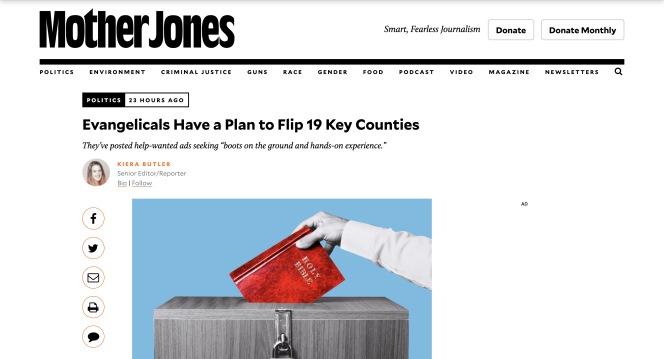 screenshot of MotherJones