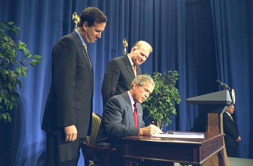 President Bush signs the Born-Alive Infants Protection Act on August 5, 2002