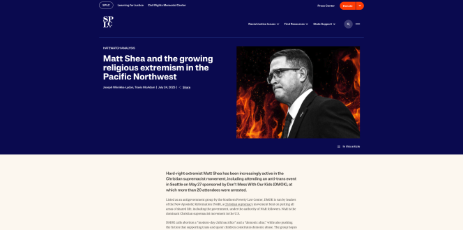 screenshot of SPLC