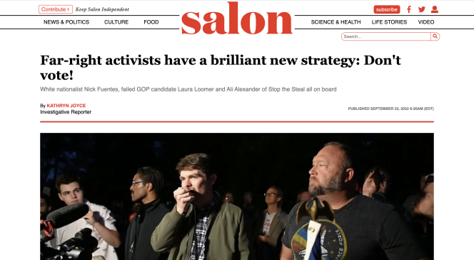 screenshot of Salon