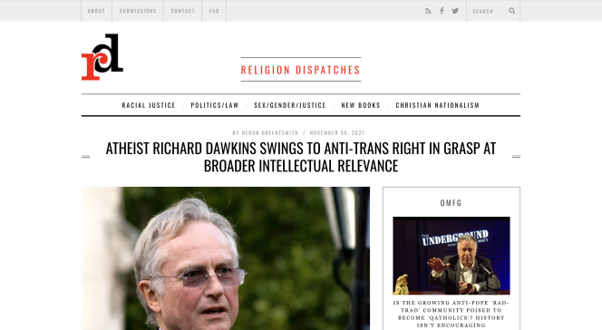 Screenshot of Religion Dispatches