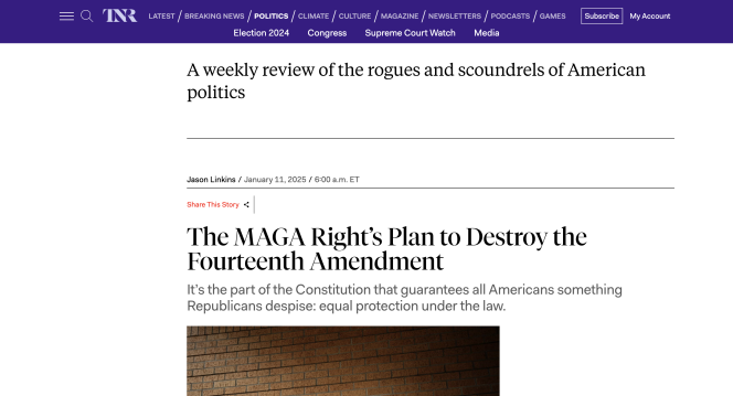 screenshot of The New Republic