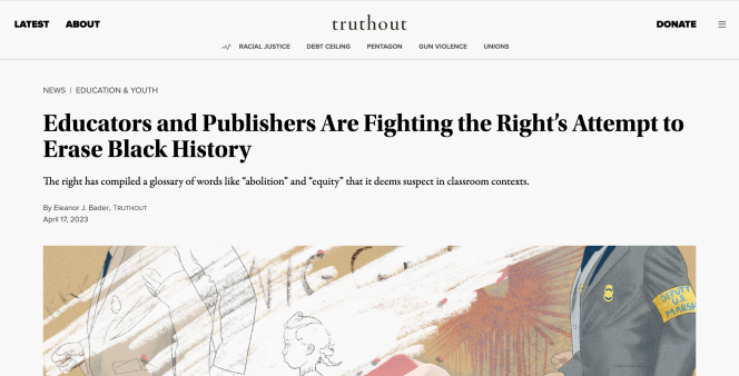 screenshot of Truthout