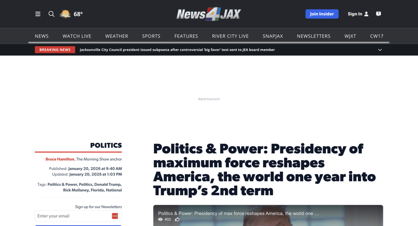 screenshot of News4Jax