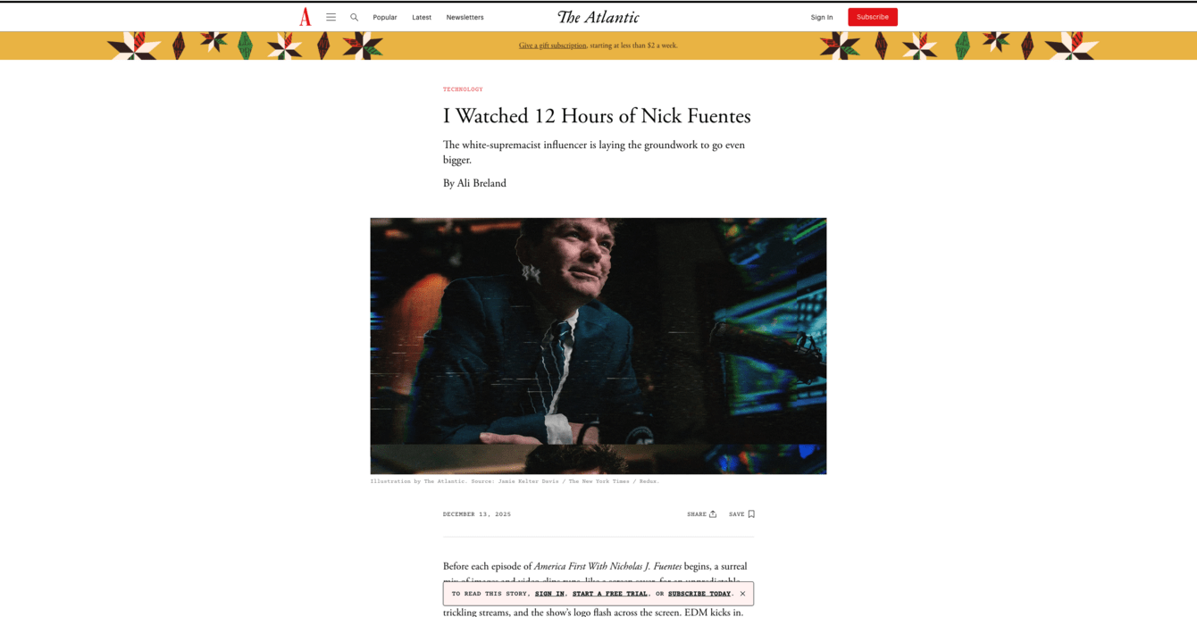 screenshot of The Atlantic