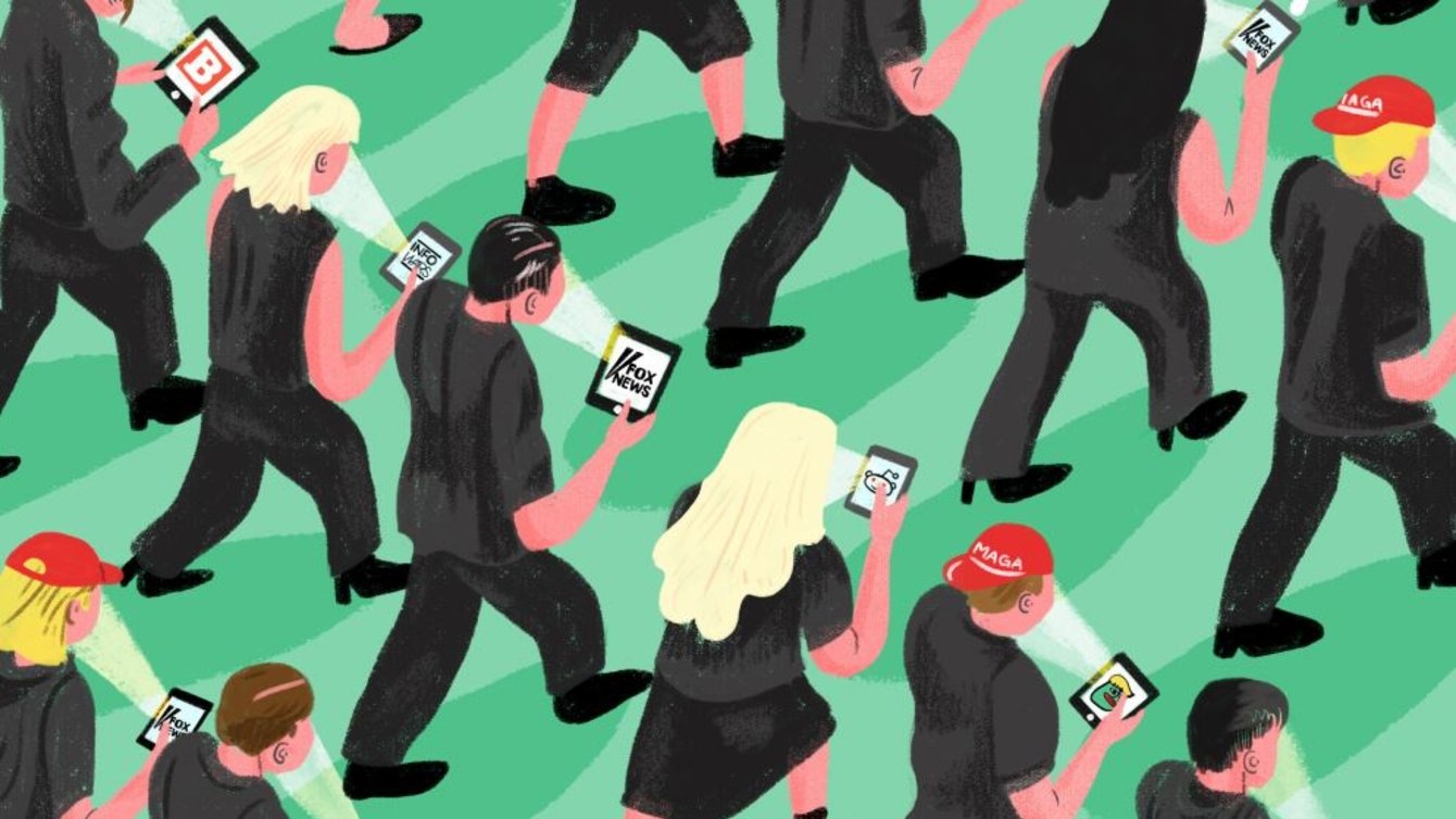 People walking on their phones