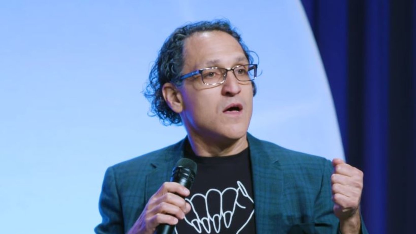 Tarso Luís Ramos speaking at the Facing Race conference.