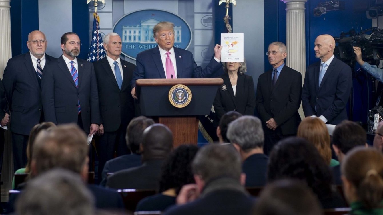 President Trump Giving an Update at the White House on the Coronavirus Response