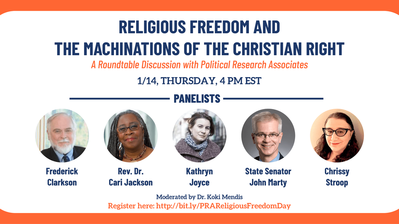 Orange border around a white background with the images of the panelists, and the title and time and link to registration.