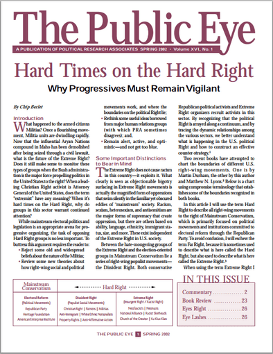 The Public Eye, Spring 2002 cover