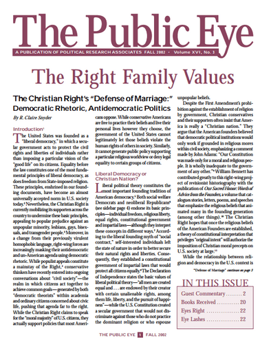 The Public Eye, Fall 2002 cover