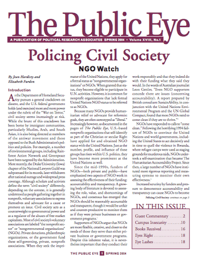 The Public Eye, Spring 2004 cover