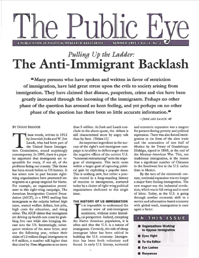 The Public Eye, Summer 1995 cover