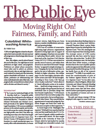 The Public Eye, Summer 2002 cover