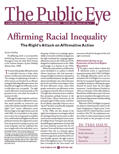 The Public Eye, Winter 1999 cover