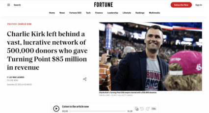 screenshot of Fortune