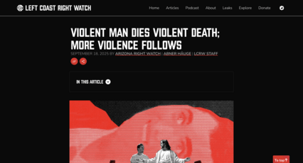 screenshot of Left Coast Right Watch