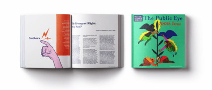 100th Issue of the Public Eye, cover and open magazine