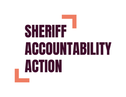 Text logo that reads Sheriff Accountability Action