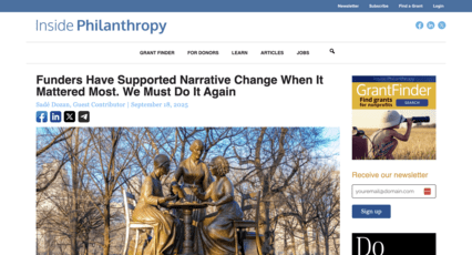 screenshot of Inside Philanthropy
