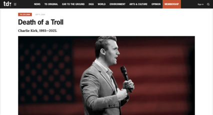 screenshot of Truth Dig