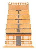 A water color illustration of a hindu temple