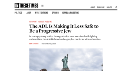 screenshot of In These Times