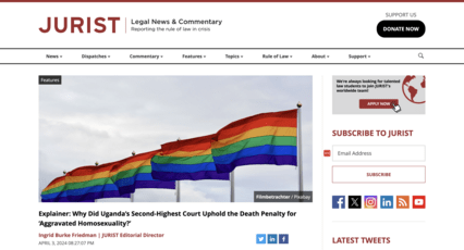 screenshot of Jurist