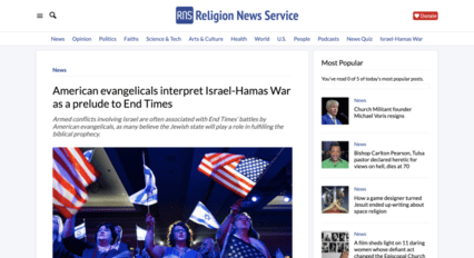screenshot of religion news service
