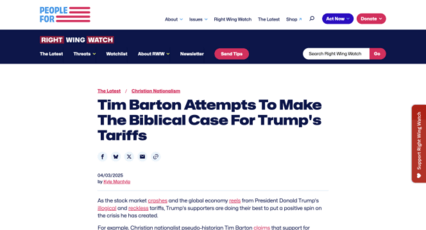 screenshot of Right Wing Watch