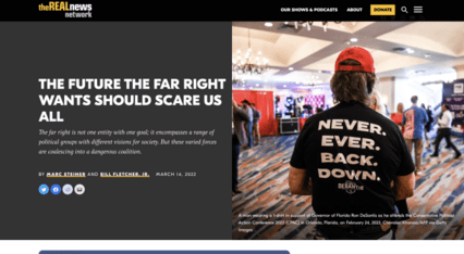 screenshot of The Real News Netowrk