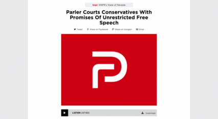 A screenshot of KNPR.org