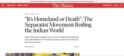 screenshot of The Nation