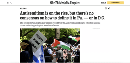 screenshot of The Philadelphia Inquirer