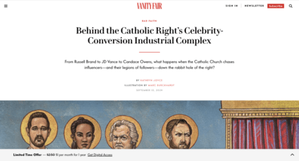 screenshot of Vanity Fair