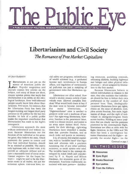 The Public Eye, Spring 1998 cover