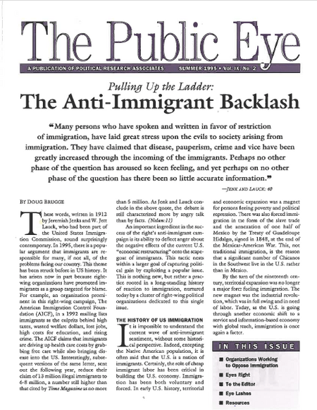 The Public Eye, Summer 1995 cover