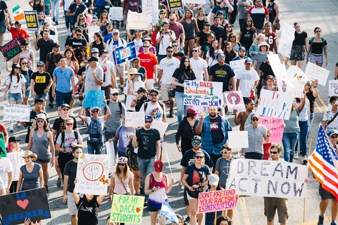 Los Angeles march for Immigrant Rights, 2017.