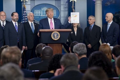 President Trump Giving an Update at the White House on the Coronavirus Response