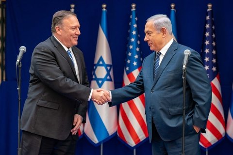 U.S. Secretary of State and Christian Zionist Mike Pompeo meets with Israeli Prime Minister Benjamin Netanyahu in Israel, on October 18, 2019. [State Department Photo by Ron Przysucha/Flickr]