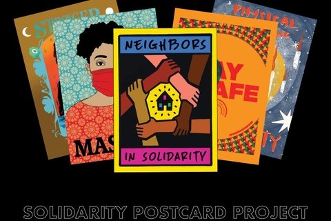 Postcards promoting Solidarity