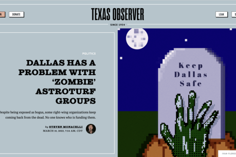 screenshot of Texas Observer