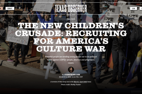 screenshot of Texas Observer