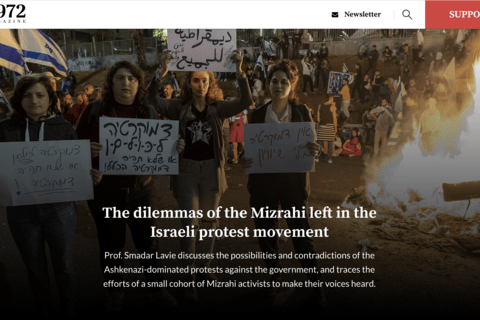 Screenshot of +972 Magazine