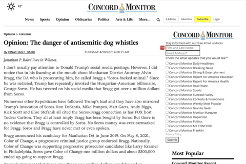screenshot of Concord Monitor