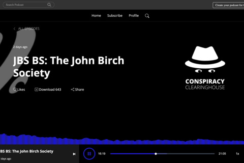 screenshot of Conspiracy Clearinghouse